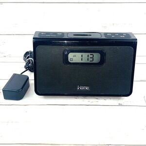 iHome Portable Alarm Clock Speaker Model iH24 iPod Dock WORKING